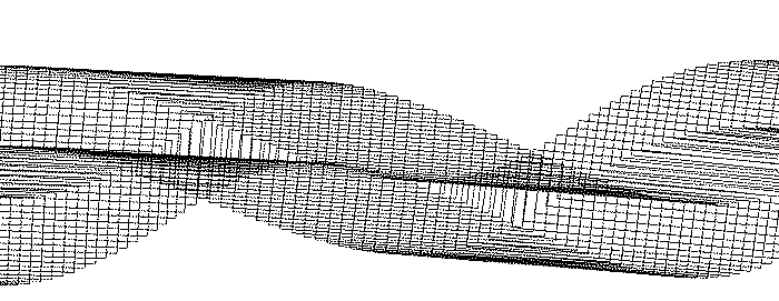 A dithered abstract image of a mesh.