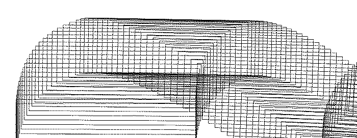 A dithered abstract image of a mesh.
